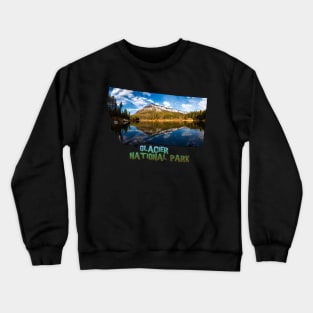 Montana State Outline (Glacier National Park) Crewneck Sweatshirt